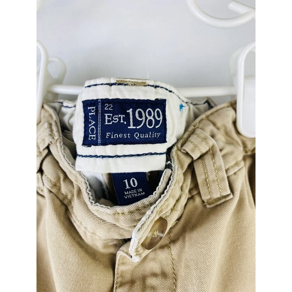 The Childrens Place Shorts Size 10 Boys Khaki Uniform Adjustable Casual school